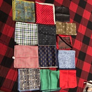 Bundle of 13 Pocket Squares.
